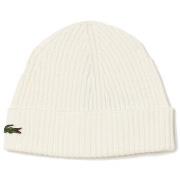 Bonnet Lacoste BONNET COTELÉ EN LAINE UNI BLANC