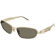 Lunettes de soleil Balenciaga BB0355S Lunettes de soleil, Or/Marron, 6...