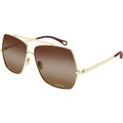 Lunettes de soleil Chloe CH0278S Lunettes de soleil, Or/Marron, 62 mm