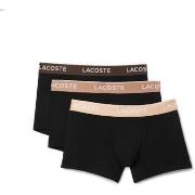 Boxers Lacoste LOT DE 3 BOXERS BEIGES AVEC CEINTURE CONTRASTÉE