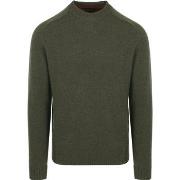 Sweat-shirt Barbour Grangetown Pull Laine Vert Olive