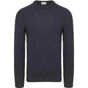 Sweat-shirt Profuomo Pull-over Laine Boiled Marine