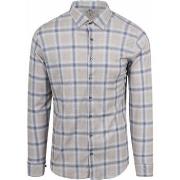 Chemise Desoto Chemise A Carreaux Greige Bleu