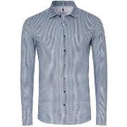 Chemise Desoto Chemise Impression New Moon Bleu