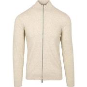 Sweat-shirt Profuomo Cardigan Laine Merino Ecru