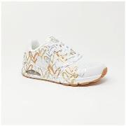 Baskets Skechers BASKET UNO METALLIC BLANC GOLD