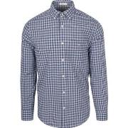 Chemise Gant Chemise Poplin Bleu A Carreaux