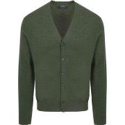 Sweat-shirt Olymp Cardigan Laine Vert Foncé