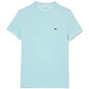 T-shirt Lacoste T-SHIRT A COL ROND EN COTON PIMA UNI VERT CLAIR