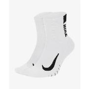 Chaussettes Nike CHAUSSETTES NK ANKLE 2PR - WHITE/BLACK - S