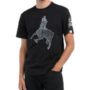 T-shirt Replay T-shirt imprim noir coupe classique