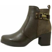 Boots Mysoft Femme Chaussures, Bottine en cuir et simil cuir, 24M822