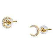 Bijoux Cleor Boucles d'oreilles en or 375/1000 et zircon