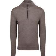 Sweat-shirt Profuomo Pullover Half Zip Luxury Marron