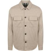 Sweat-shirt Profuomo Surchemise Knitted Mix Laine Beige