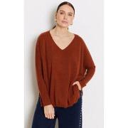 Pull Notshy Pull col V cachemire fauve-048055