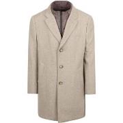 Veste Suitable Manteau Mix Laine Twill Sand