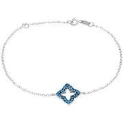 Bracelets Cleor Bracelet en Argent 925/1000 et Cristal Bleu