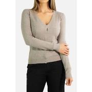 Pull Kebello Cardigan basique Beige F