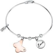 Bracelets La Petite Story Bracelet en acier et cristal