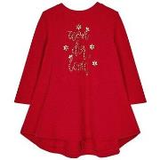 Robe enfant Mayoral Robe brodée Strass Rouge