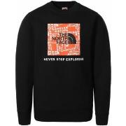 Sweat-shirt enfant The North Face Sweat Swea Box Crew Jr (blk/orange)