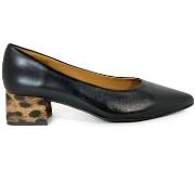 Chaussures Desiree ZAPATO DE PIEL NEGRO CON TACÓN ANIMAL PRINT MALTA 8