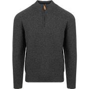 Sweat-shirt William Lockie Pull Half Zip Laine D'Agneau Charcoal Melan...