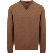 Sweat-shirt William Lockie Col-V Agneline Driftwood