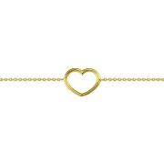 Bracelets Brillaxis Bracelet coeur en or jaune 18k