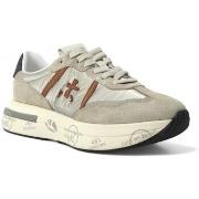 Chaussures Premiata Running Suede Sneaker Donna Grey Brown CASSIE-6470