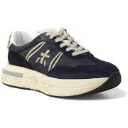 Chaussures Premiata Running Suede Sneaker Donna Blue CASSIE-7000