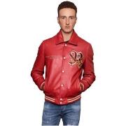 Blouson Redskins Blouson en cuir Ref 55023 rouge