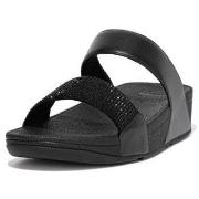 Mules FitFlop LULU CRYSTAL EMBELLISHED SLIDES ALL BLACK