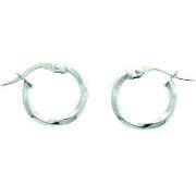 Boucles oreilles Brillaxis Boucles d'oreilles créoles torsadées or 9 c...