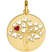 Pendentifs Brillaxis Pendentif arbre de vie coeurs laque