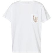 T-shirt Liu Jo T-shirt avec poche poitrine et strass