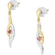 Boucles oreilles Cleor Boucles d'oreilles en or 375/1000 et rubis