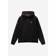 Sweat-shirt Napapijri Sweat à capuche Badge halfzip - noir