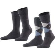 Chaussettes Burlington Chaussettes Everyday 2 Paires Anthracite 3081