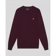 Pull Lyle &amp; Scott KN2110V MERINO CREW JUMPER-Z56. BURGUNDY