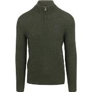 Sweat-shirt Superdry Essential Half Zip Pullover Mix Laine Vert Foncé