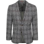 Veste Suitable Respect Veston Fame Jersey Plaid Flex Gris