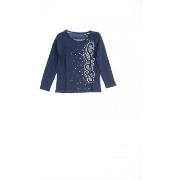 Chemise enfant Guess T-Shirt Fille Manches Longues Bleu