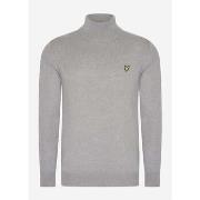 Pull Lyle &amp; Scott Pull à col roulé en coton mérinos - gris moyen