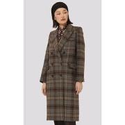 Manteau Tara Jarmon Manteau en laine tartan marron-047929