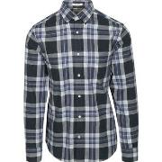 Chemise Gant Chemise Tartan Bleu A Carreaux