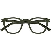 Lunettes de soleil Saint Laurent SL 28 OPT Cadres Optiques, Vert/Trans...