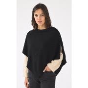 Echarpe Notshy Poncho cachemire noir-048045