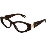 Lunettes de soleil Chloe CH0273O Cadres Optiques, Havana/Transparent, ...